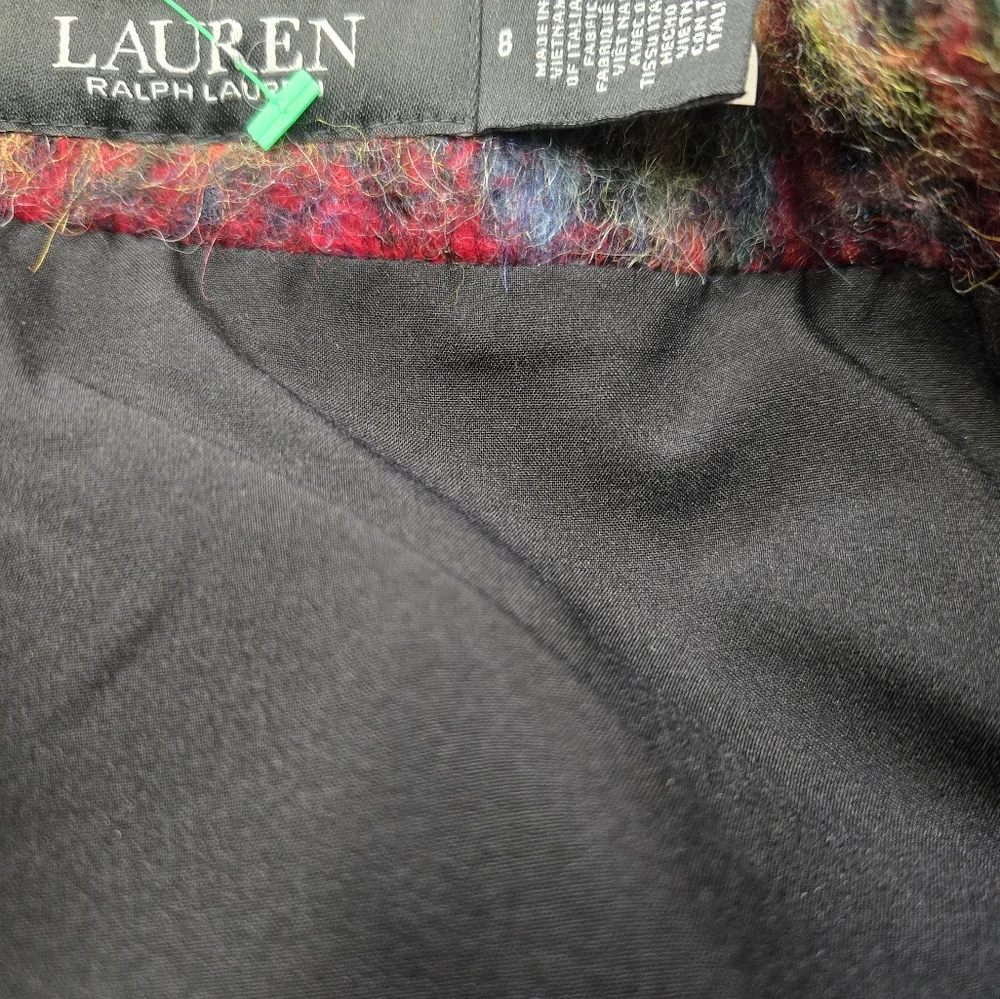 Lauren Ralph Lauren Women's Size 8 Plaid Mohair Pencil Mini Skirt 28" Waist - Picture 6 of 8